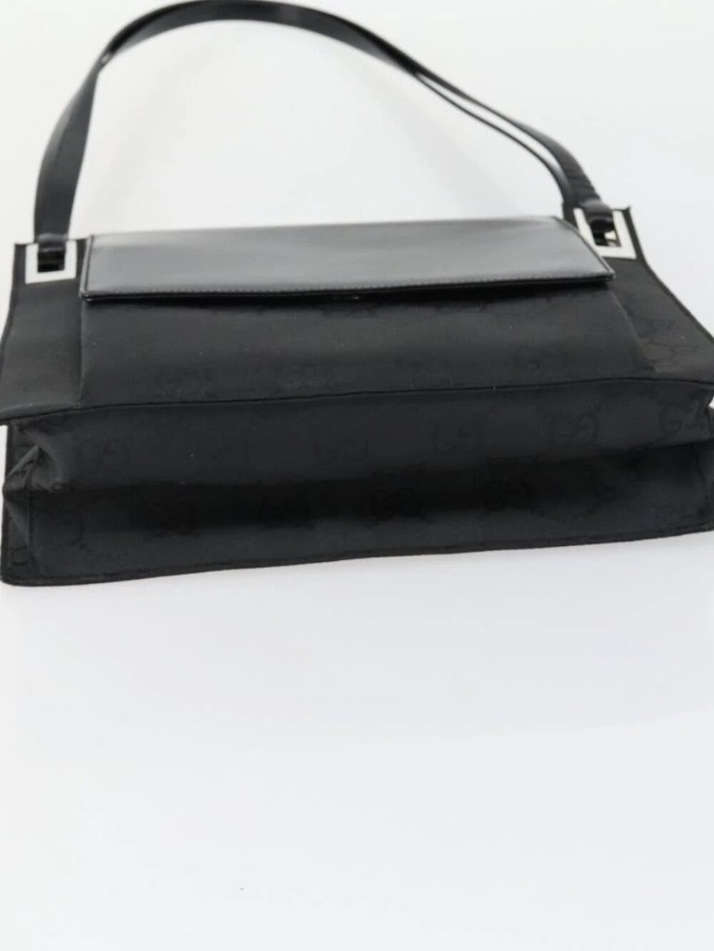 GUCCI GG Canvas Shoulder Bag Nylon Black Silver 001 3132 Auth 154414 - Picture 6 of 16